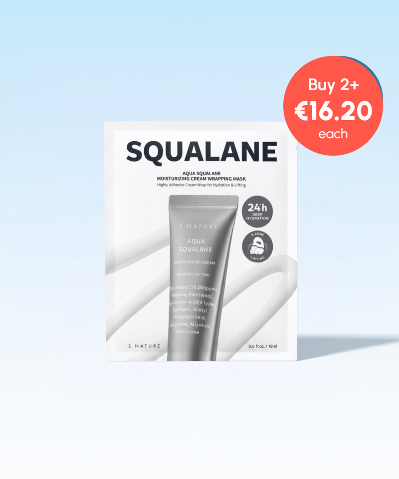 piyonna [BUY 2, GET 10% OFF] AQUA SQUALANE MOISTURIZING CREAM WRAPPING MASK 4 Sheets Face Mask Sheet Mask