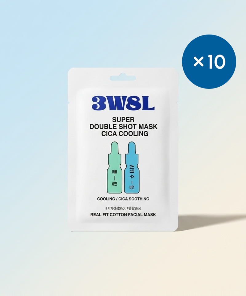 piyonna Three Words Eight Letters Super Double Shot Mask Cica Cooling 10 Sheets Face Mask Sheet Mask