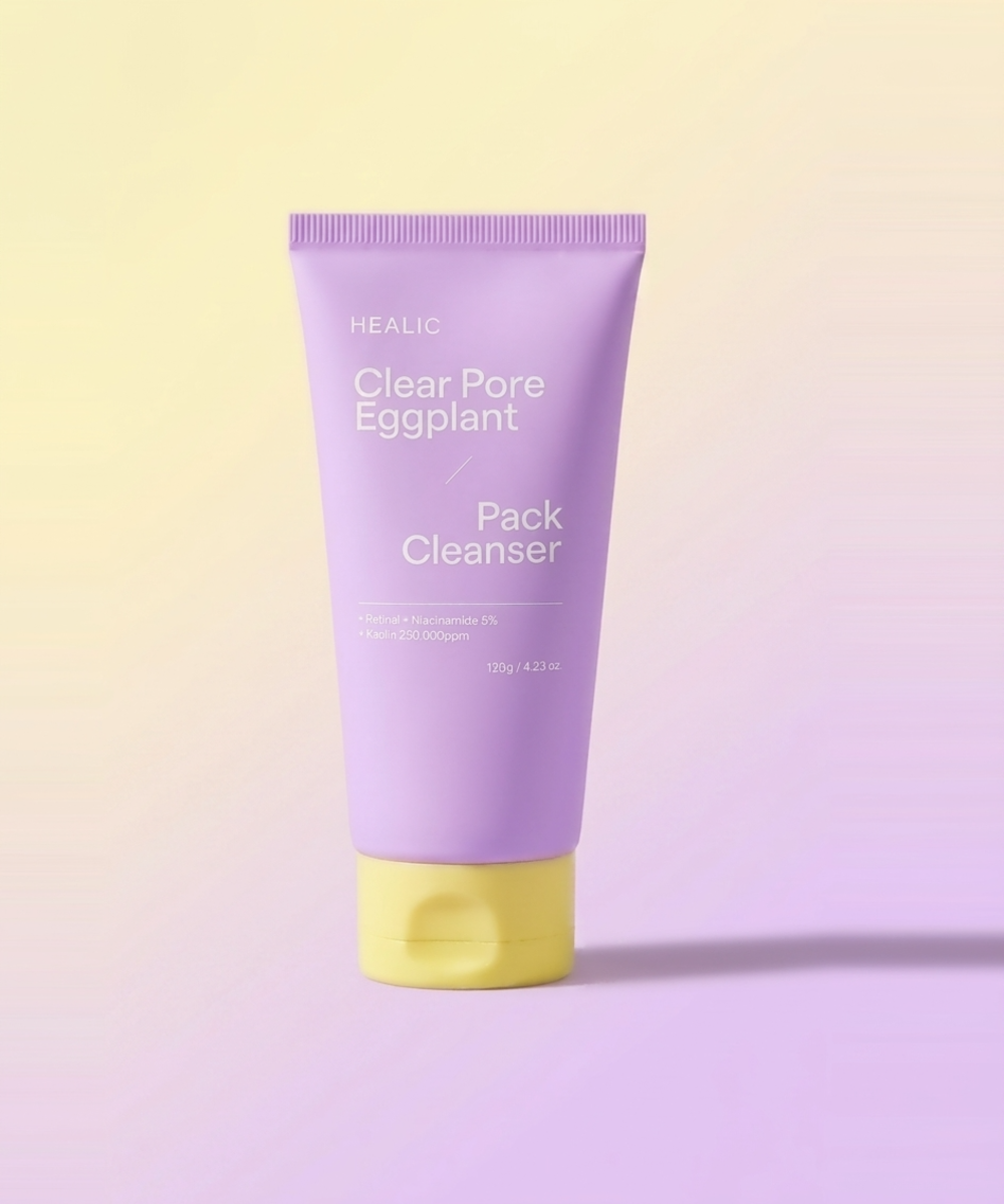 piyonna Healic Clear Pore Eggplant Pack Cleanser 120g Face Care Cleanser Cleansing Foam