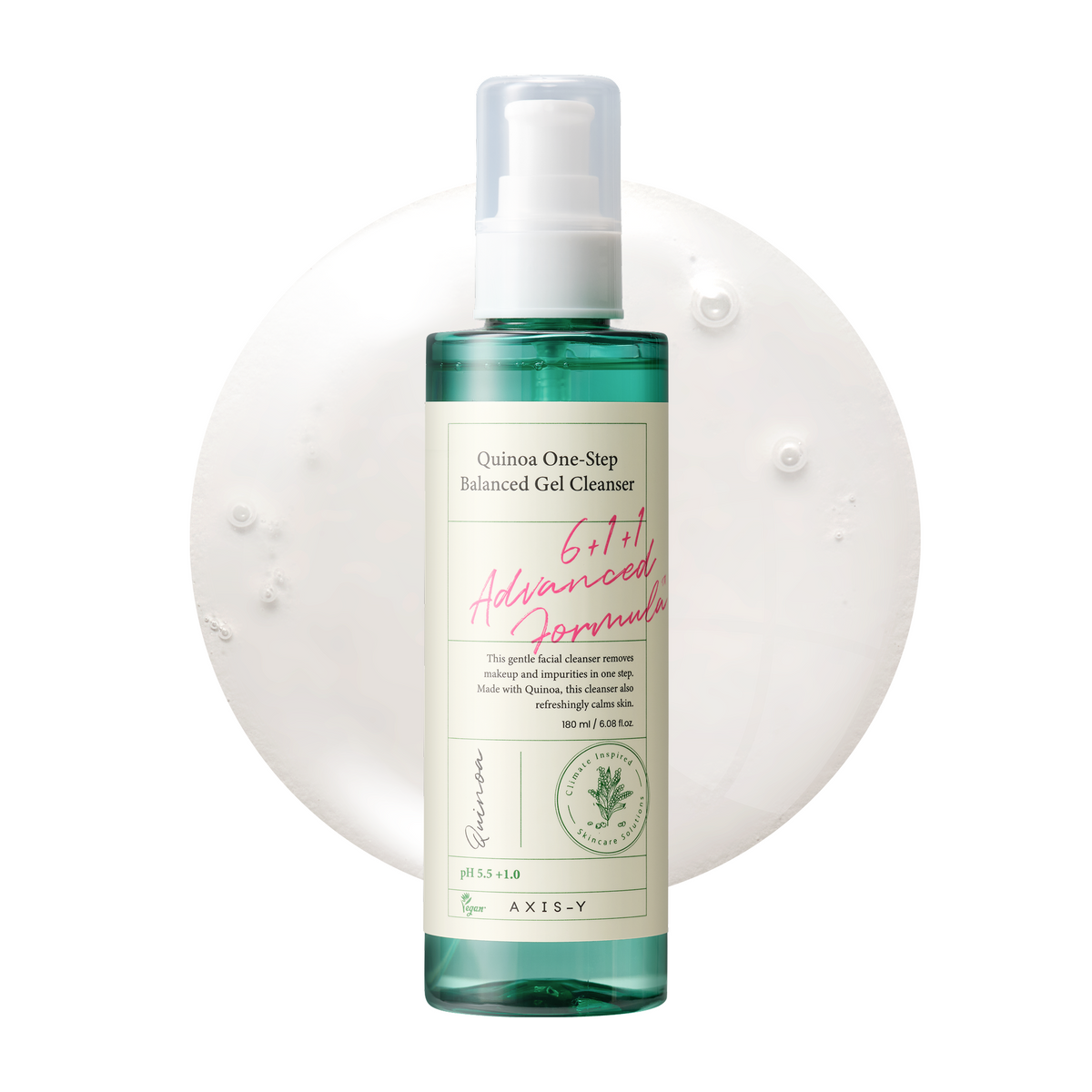 piyonna Quinoa One-Step Balanced Gel Cleanser 180ml Soins visage Démaquillage Mousse nettoyante