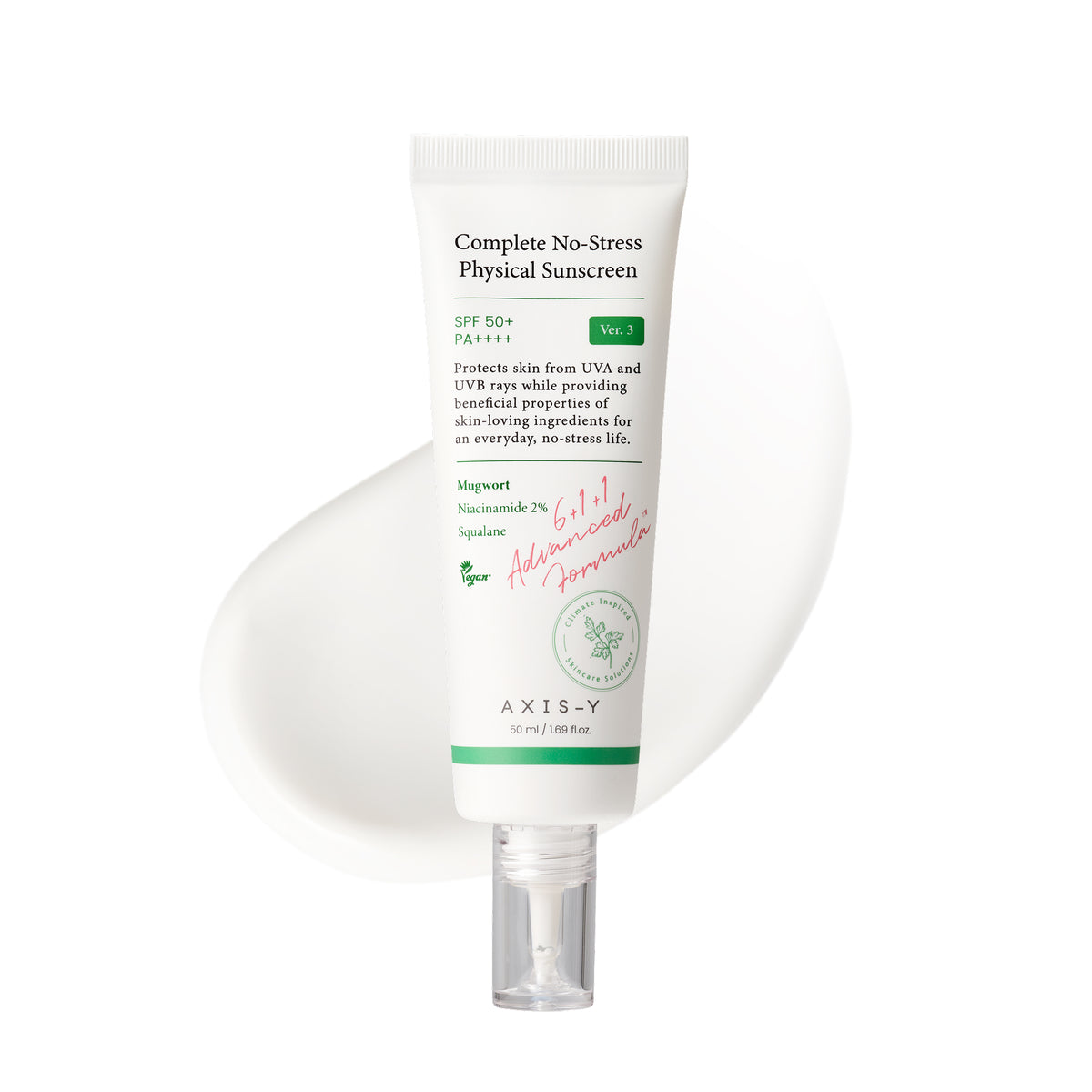 piyonna Complete No-Stress Physical Sunscreen V3 50ml Solaire Crème solaire