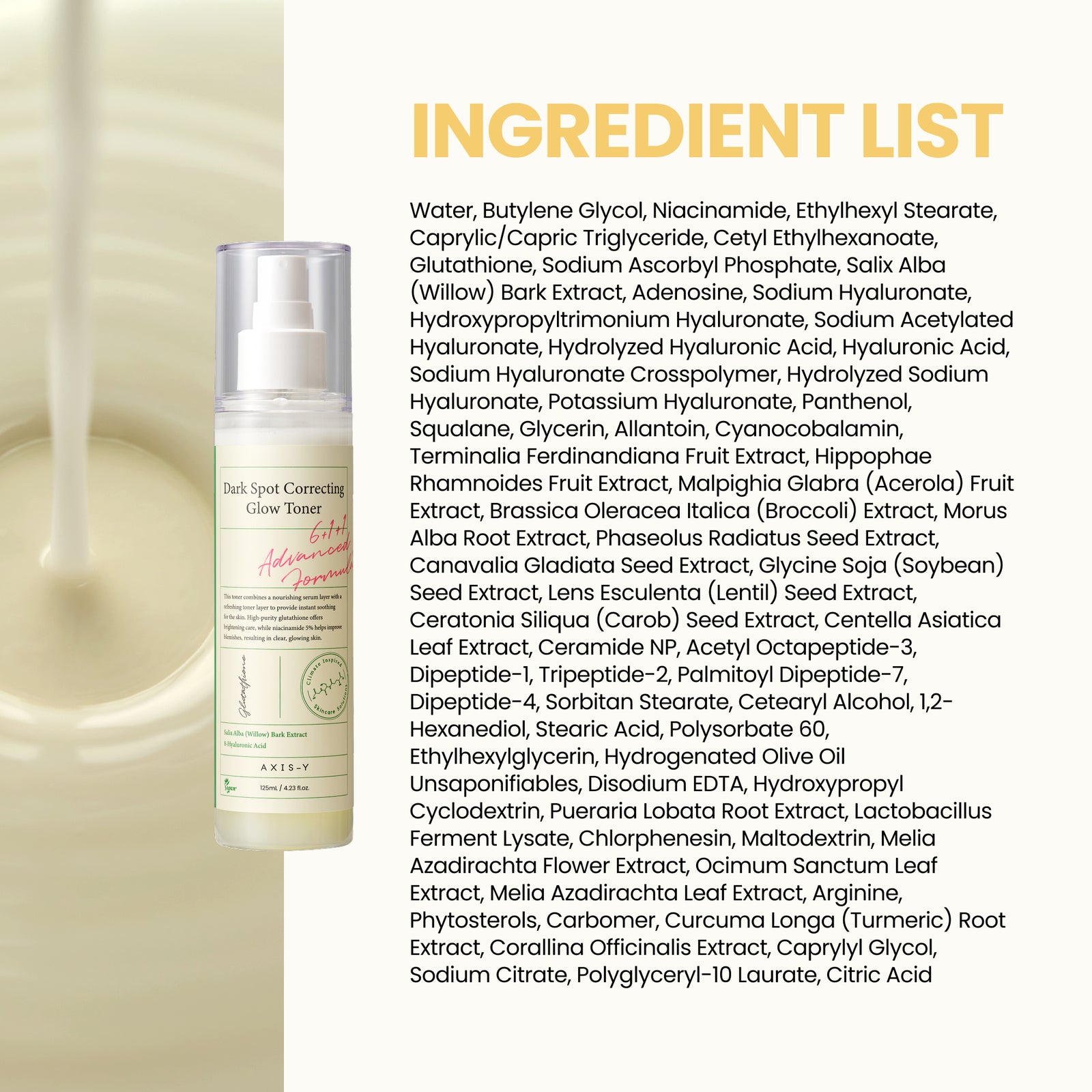 piyonna Dark Spot Correcting Glow Toner 125ml Face Care Toner Liquid Toner