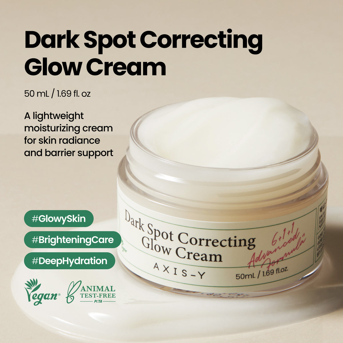 piyonna Dark Spot Correcting Glow Cream 50ml Face Care Cream