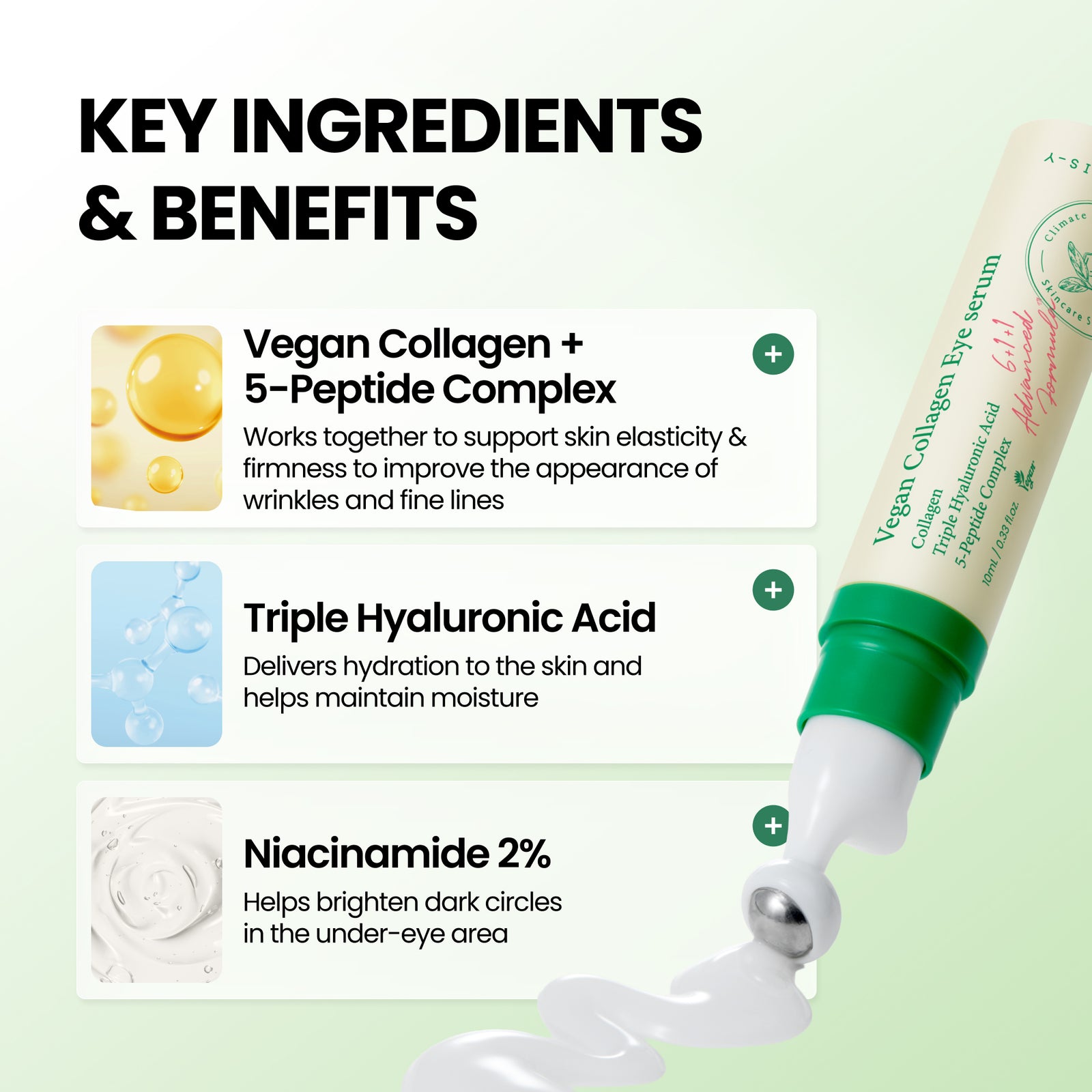 piyonna Vegan Collagen Eye Serum 10ml Face Care Eye Care