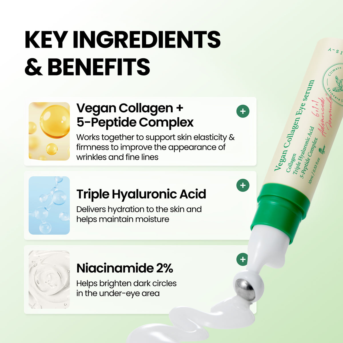 piyonna Vegan Collagen Eye Serum 10ml Face Care Eye Care