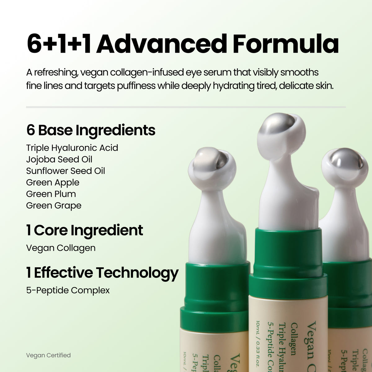 piyonna Vegan Collagen Eye Serum 10ml Face Care Eye Care