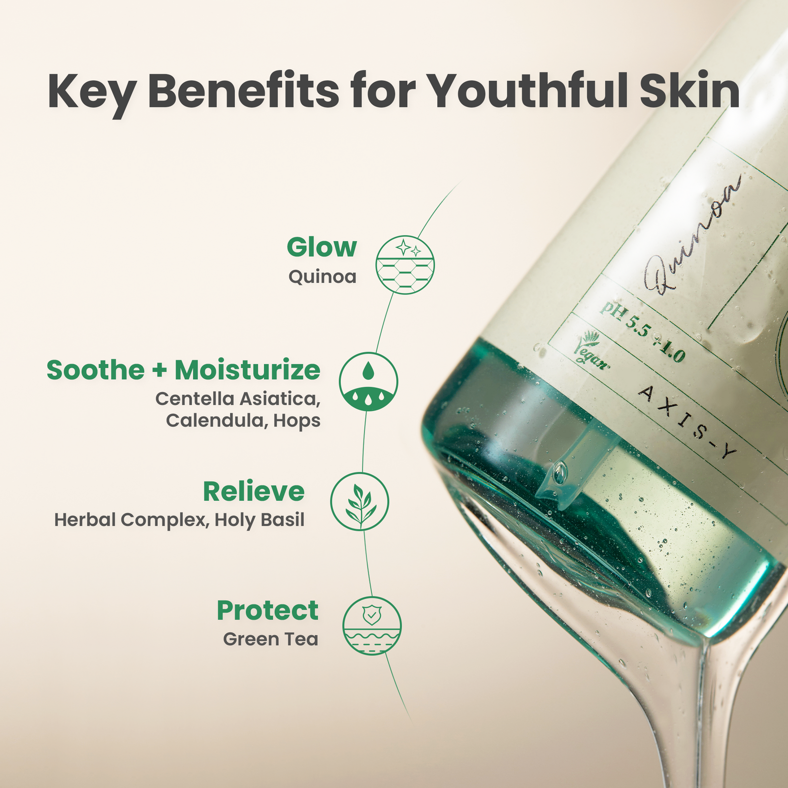 piyonna Quinoa One-Step Balanced Gel Cleanser 180ml Soins visage Démaquillage Mousse nettoyante