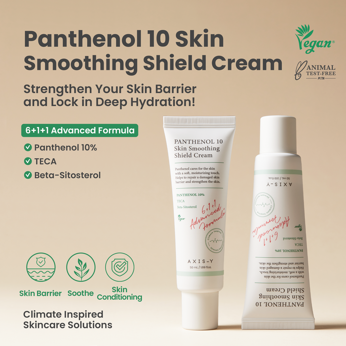 piyonna Panthenol 10 Skin Smoothing Shield Cream Face Care Cream