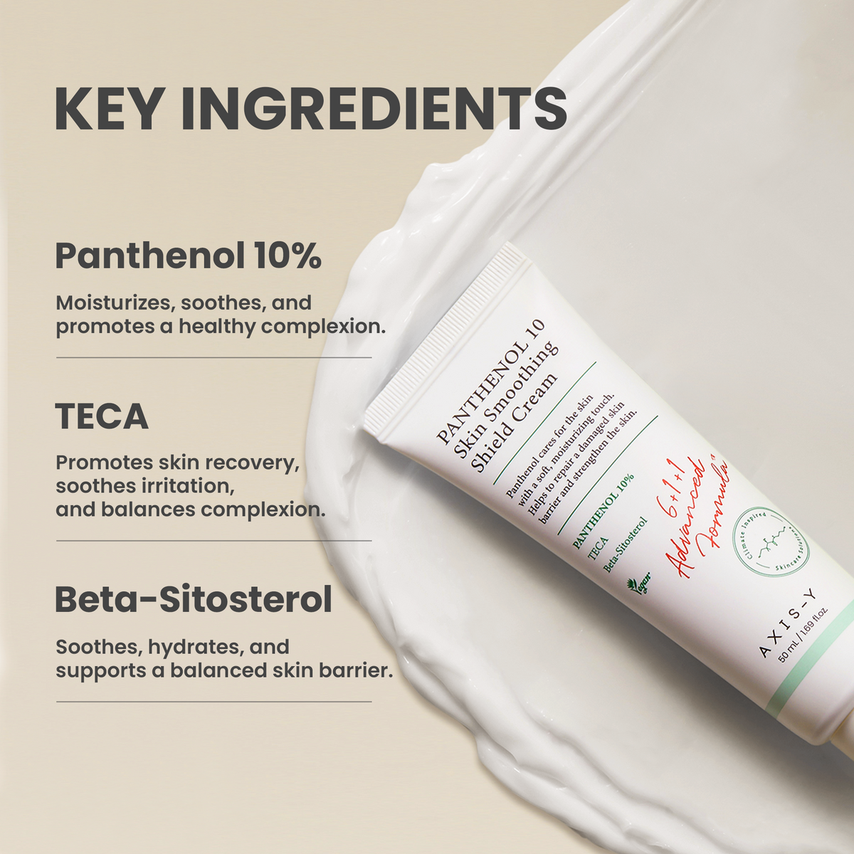 piyonna Panthenol 10 Skin Smoothing Shield Cream Face Care Cream