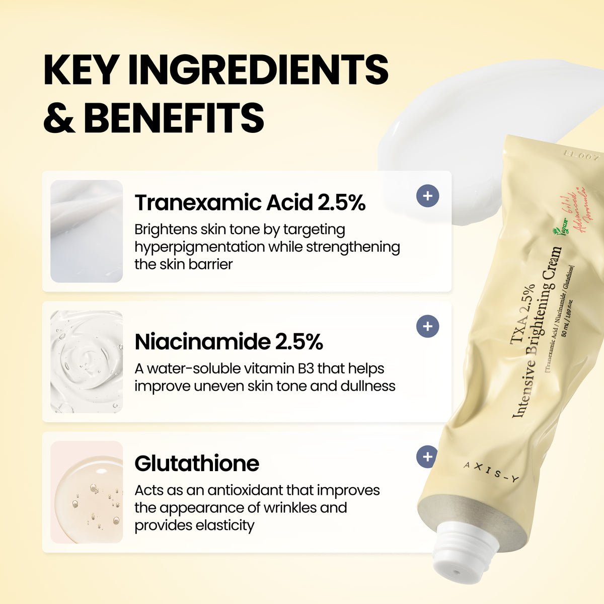 piyonna TXA 2.5% Intensive Brightening Cream Soins visage Crème