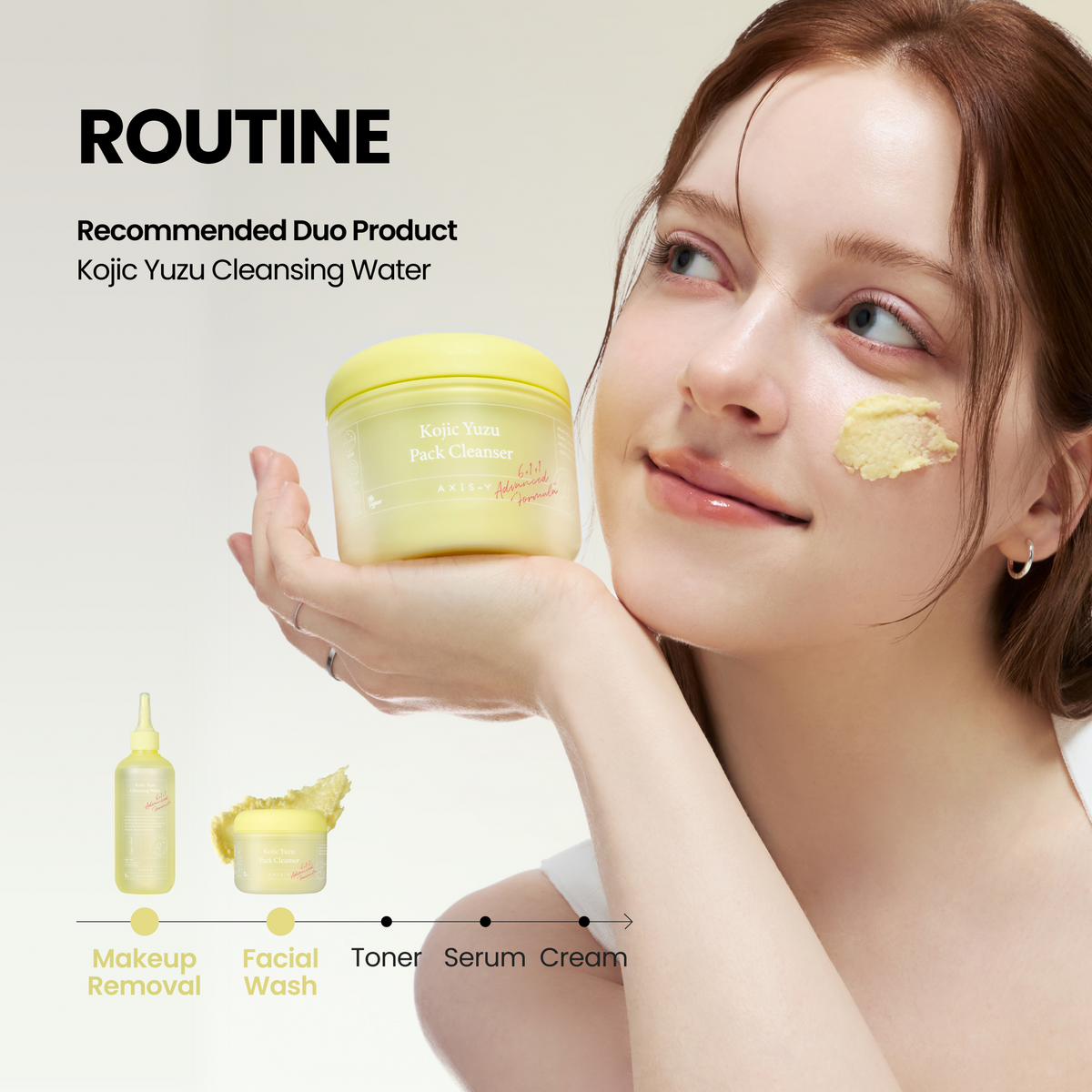 piyonna Kojic Yuzu Pack Cleanser Soins visage Démaquillage Mousse nettoyante
