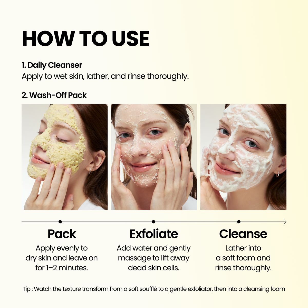 piyonna Kojic Yuzu Pack Cleanser Soins visage Démaquillage Mousse nettoyante