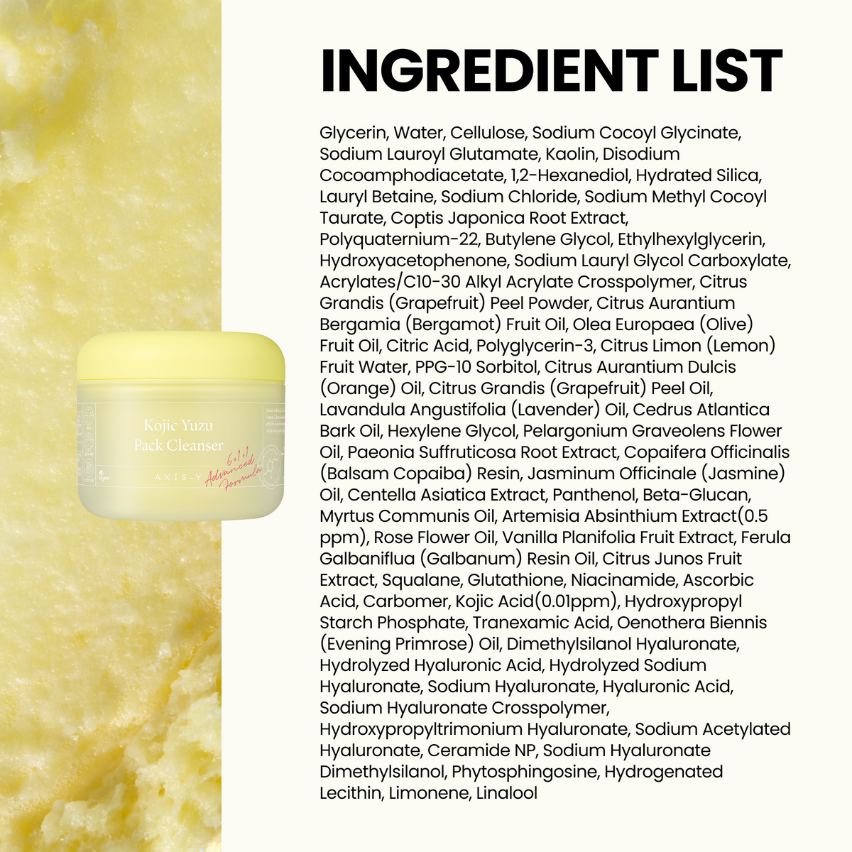 piyonna Kojic Yuzu Pack Cleanser Soins visage Démaquillage Mousse nettoyante