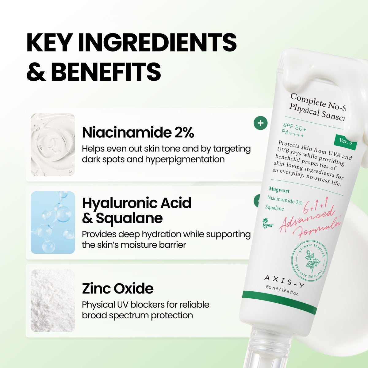 piyonna Complete No-Stress Physical Sunscreen V3 50ml Solaire Crème solaire
