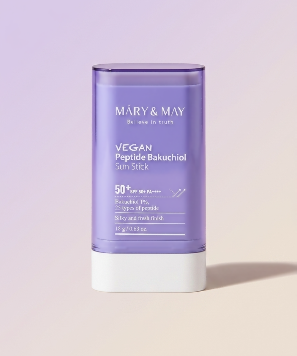 piyonna Mary&May Vegan Peptide Bakuchiol Sun Stick SPF50+ 18g Solaire Stick solaire
