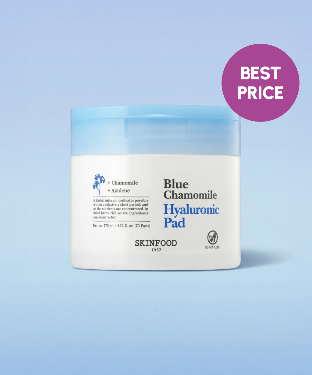 piyonna Pads à l’Acide Hyaluronique et à la Camomille Bleue Soins visage Toner Pads tonifiants