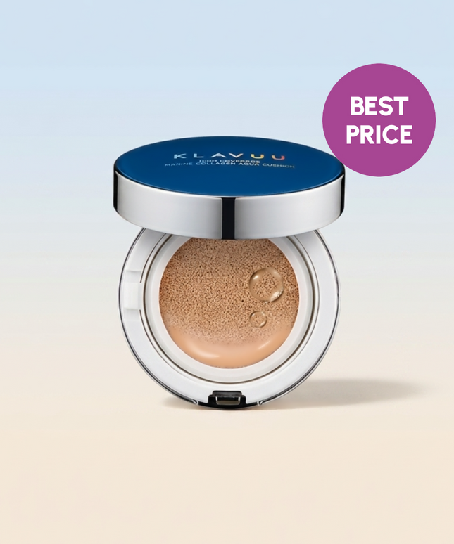 piyonna Blue Pearlsation High Coverage Marine Collagen Aqua Cushion Maquillage Teint Cushion