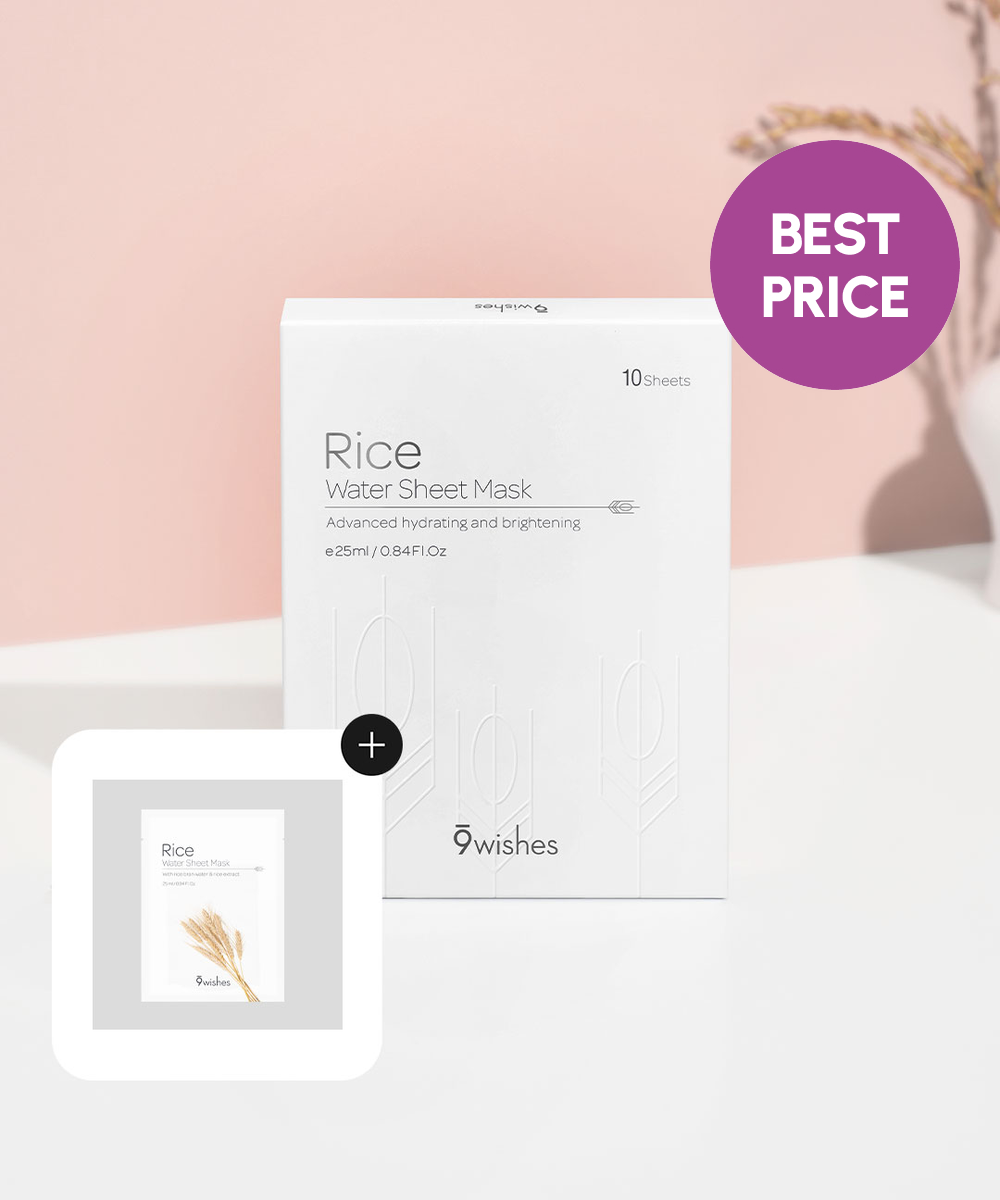 piyonna Rice Water Sheet Mask 10pcs Masque Masque visage