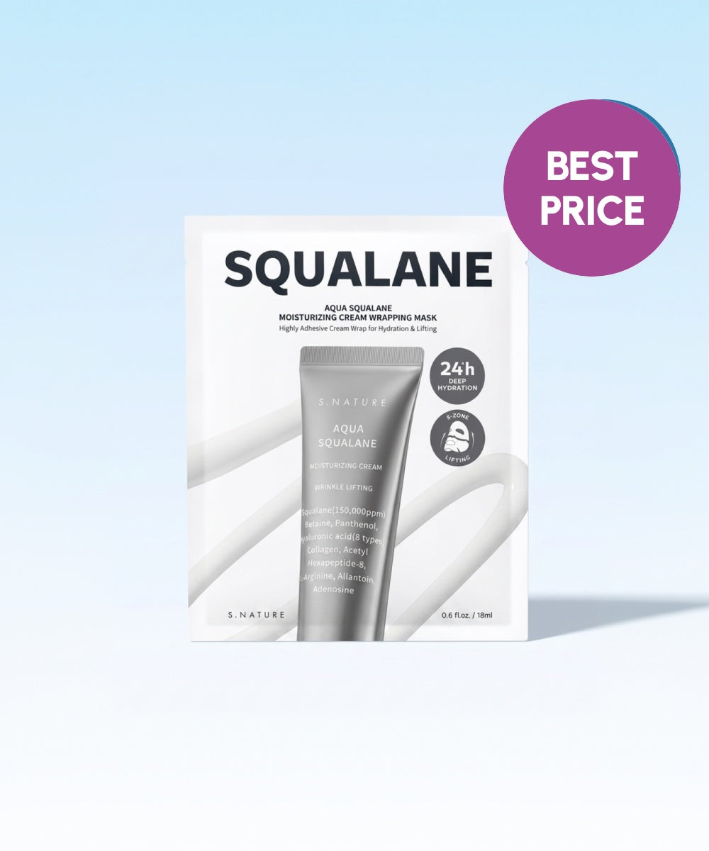 piyonna Aqua Squalane Crème Hydratante Masque Enveloppant (4 Feuilles) Masque Masque visage