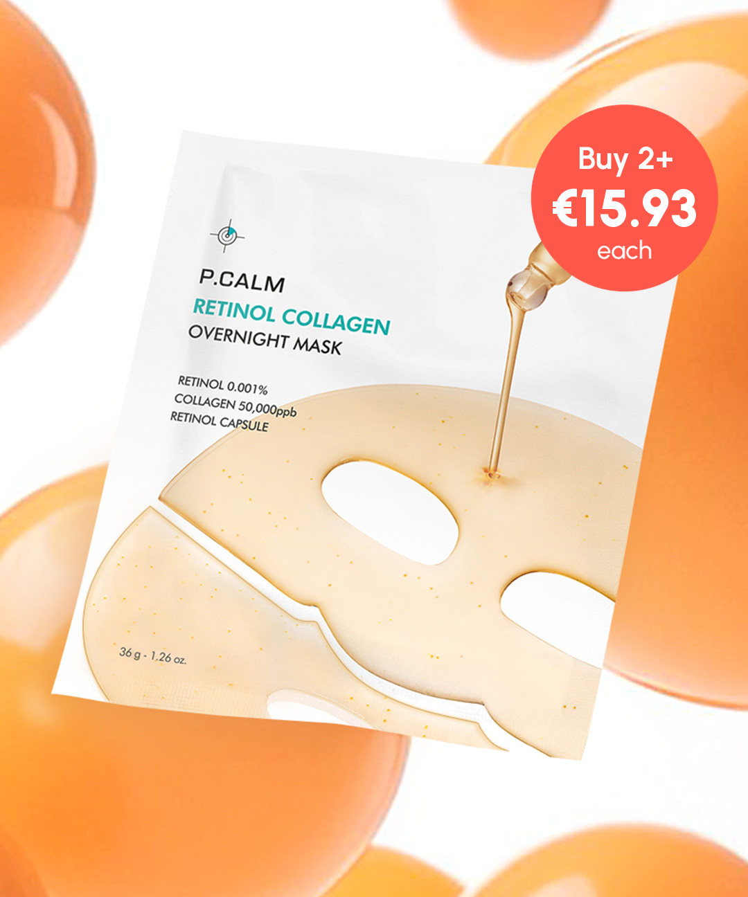piyonna P.CALM Retinol Collagen Overnight Mask (1 BOX) Face Mask Sheet Mask