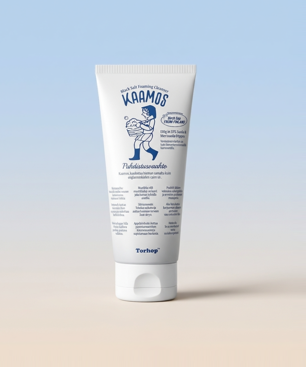 piyonna Kaamos Black Salt Foaming Cleanser 130g Face Care Cleanser Cleansing Foam