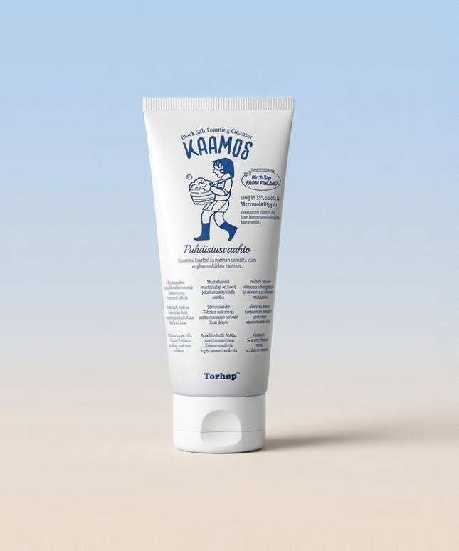 piyonna Kaamos Black Salt Foaming Cleanser 130g Face Care Cleanser Cleansing Foam