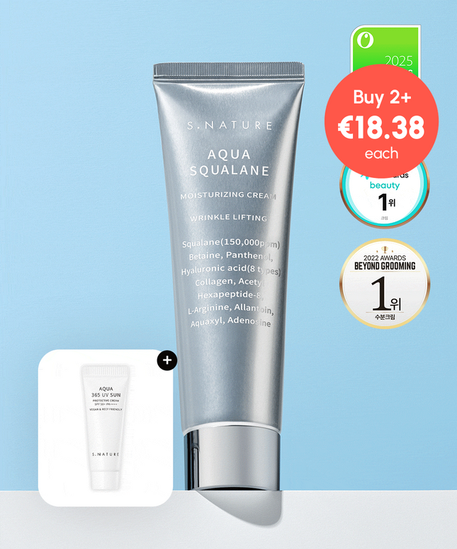 piyonna S.Nature Aqua Squalane Hydrating Cream 80ml (+Sun Cream 8ml) Soins visage Crème