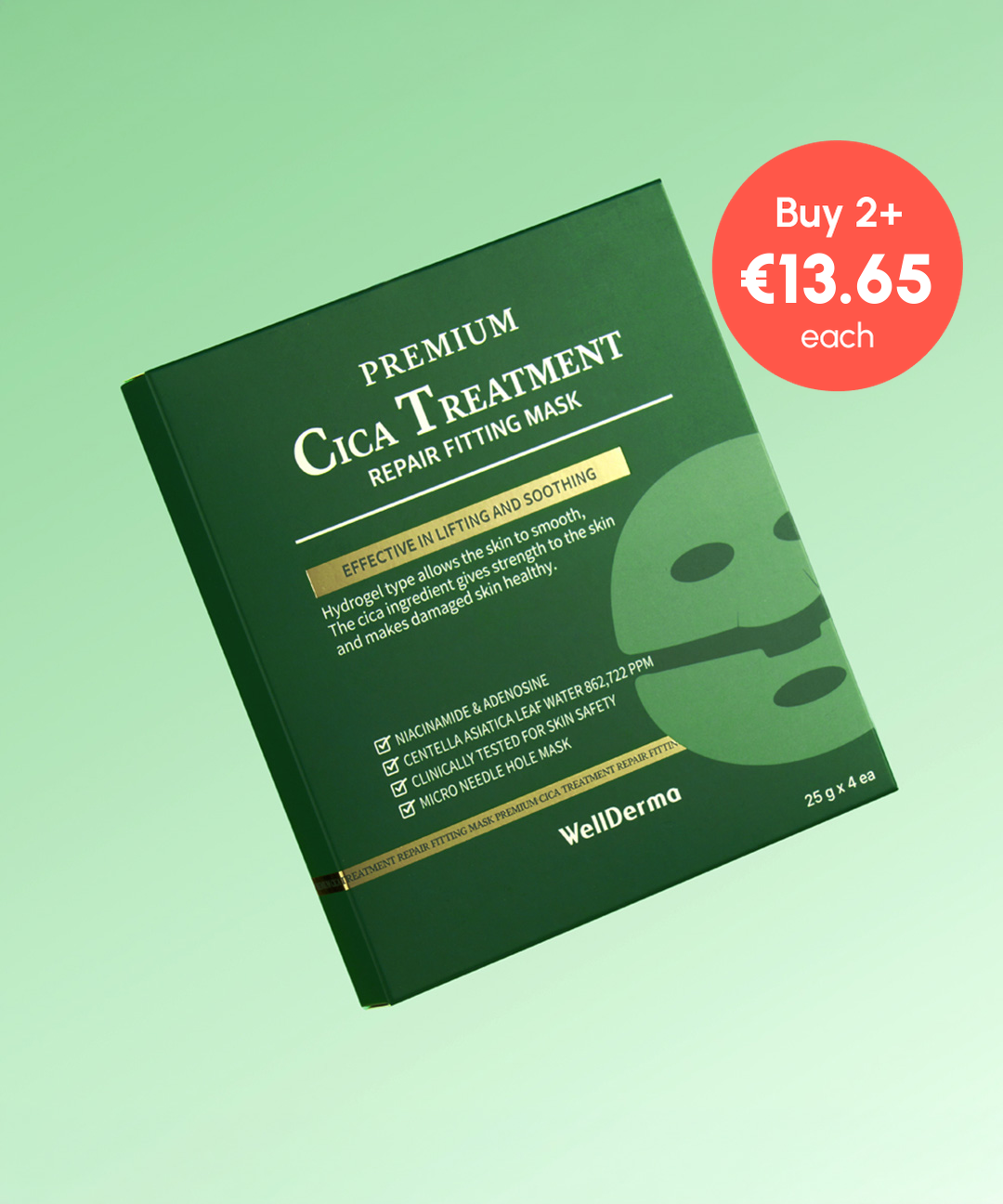 piyonna Cica Repair Fitting Gel Mask Pack (4EA) Face Mask Sheet Mask