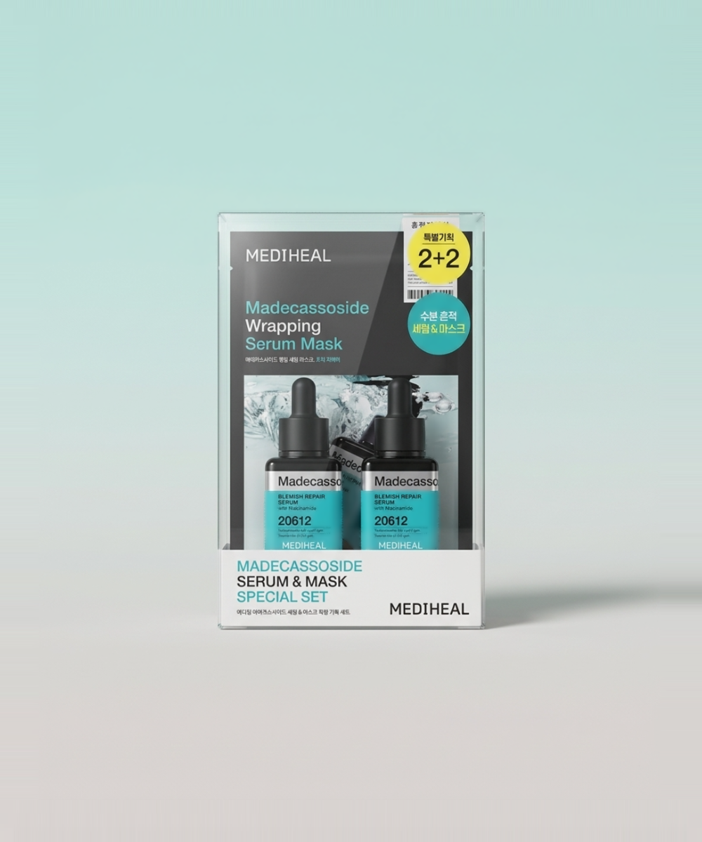 piyonna MEDIHEAL Madecassoside Blemish Repair Serum 40ml Double Set (+Wrapping Serum Mask Sheet 2ea) Soins visage Sérum