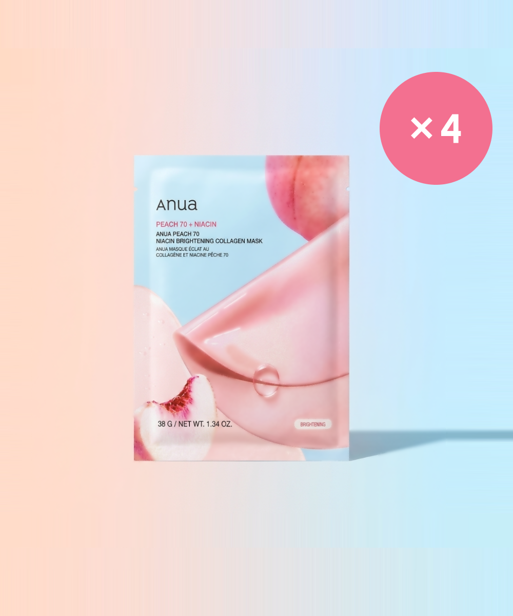 piyonna Anua Collagen Mask Sheet 4ea 3 Types (Heartleaf / Peach / Rice) Masque Masque visage