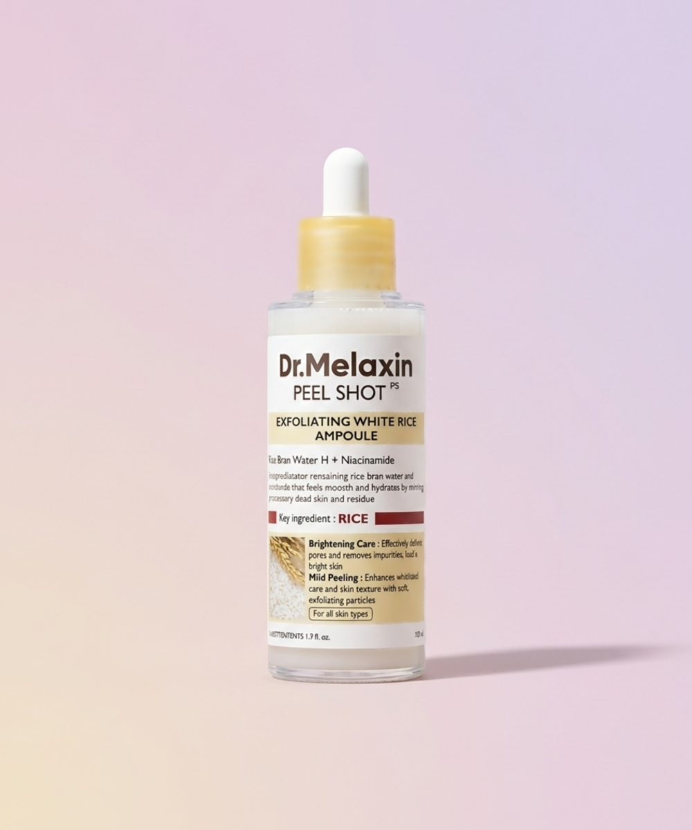 piyonna DR.MELAXIN Peel Shot Exfoliating White Rice Ampoule 80ml Face Care Cleanser Exfoliator