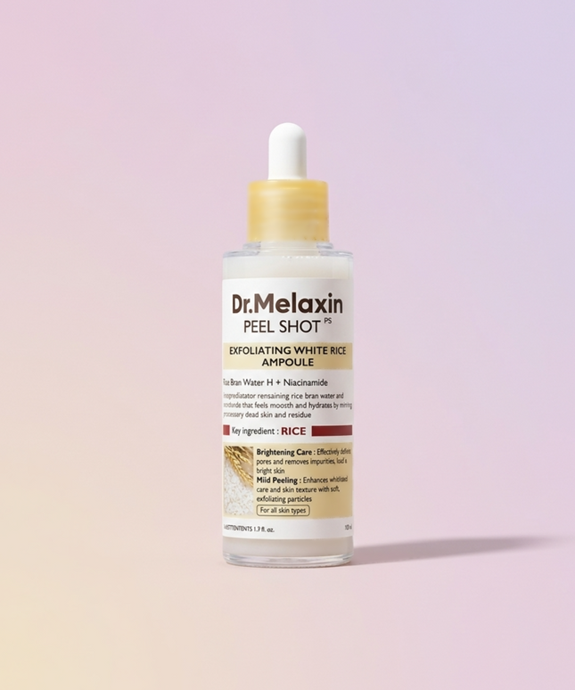 piyonna DR.MELAXIN Peel Shot Exfoliating White Rice Ampoule 80ml Soins visage Démaquillage Gommage