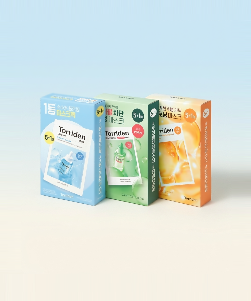 piyonna Torriden Mask Sheet 5ea (DIve In / Balanceful Control / Cellmazing Brightening) Masque Masque visage