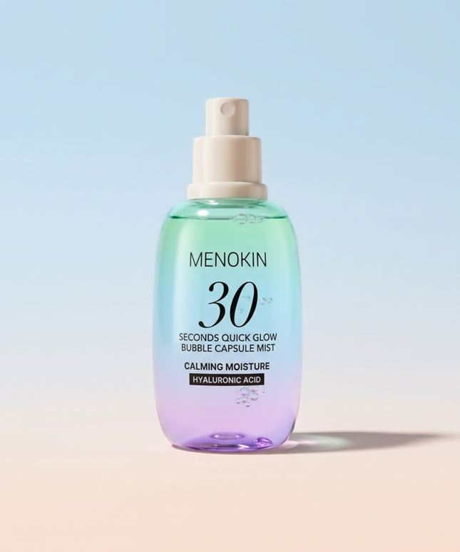 piyonna MENOKIN 30 Seconds Quick Glow Bubble Capsule Mist Calming Moisture 98ml Face Care Toner Mist