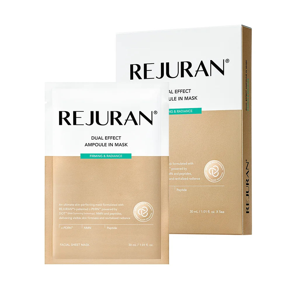 piyonna Rejuran Dual Effect Ampoule In Mask Firming & Radiance 5ea Face Mask Sheet Mask