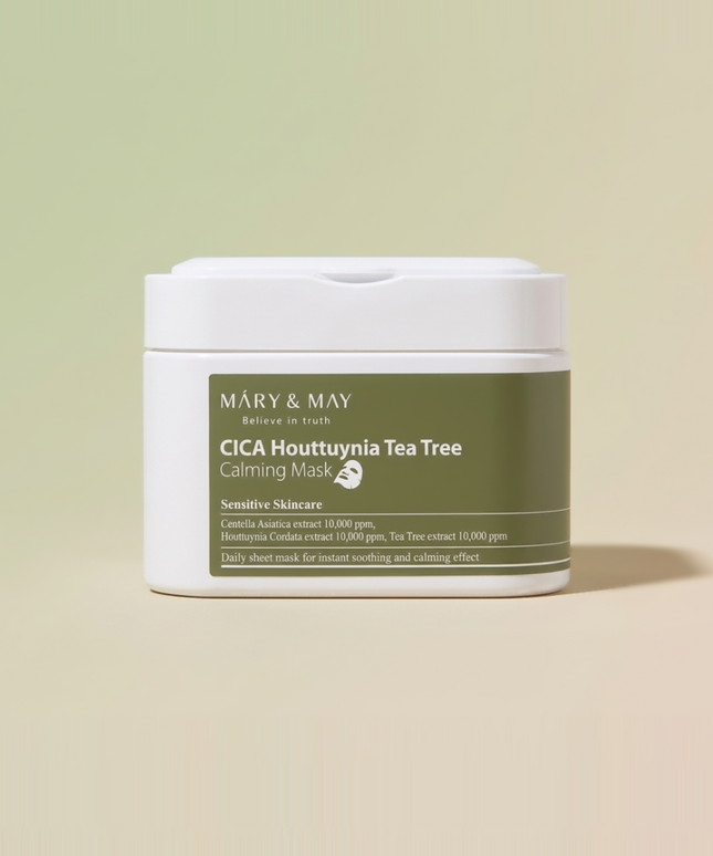 piyonna Mary&May CICA Houttuynia Tea Tree Calming Mask 30 Sheets Face Mask Sheet Mask