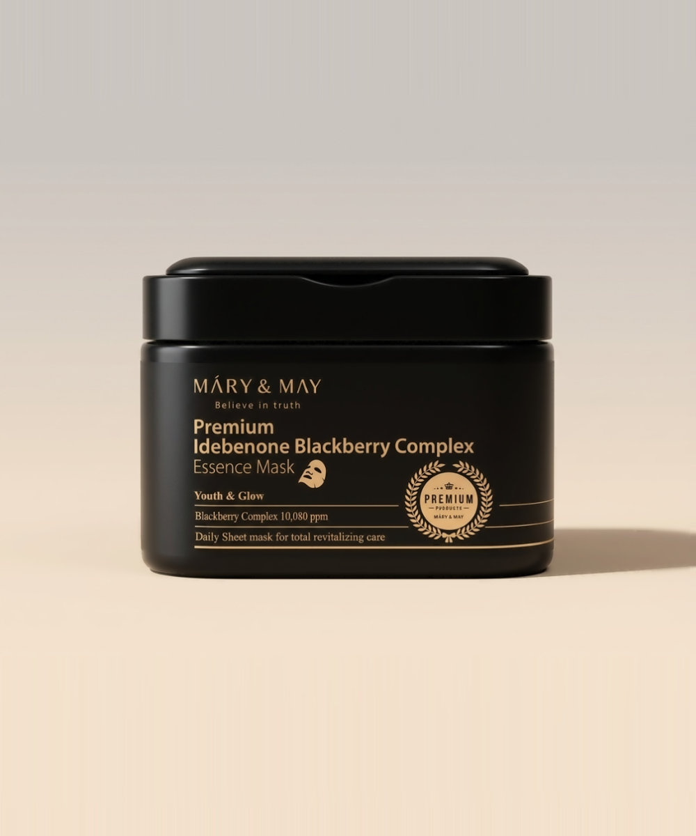 piyonna Mary&May Premium Idebenone Blackberry Complex Essence Mask 20 Sheets Face Mask Sheet Mask