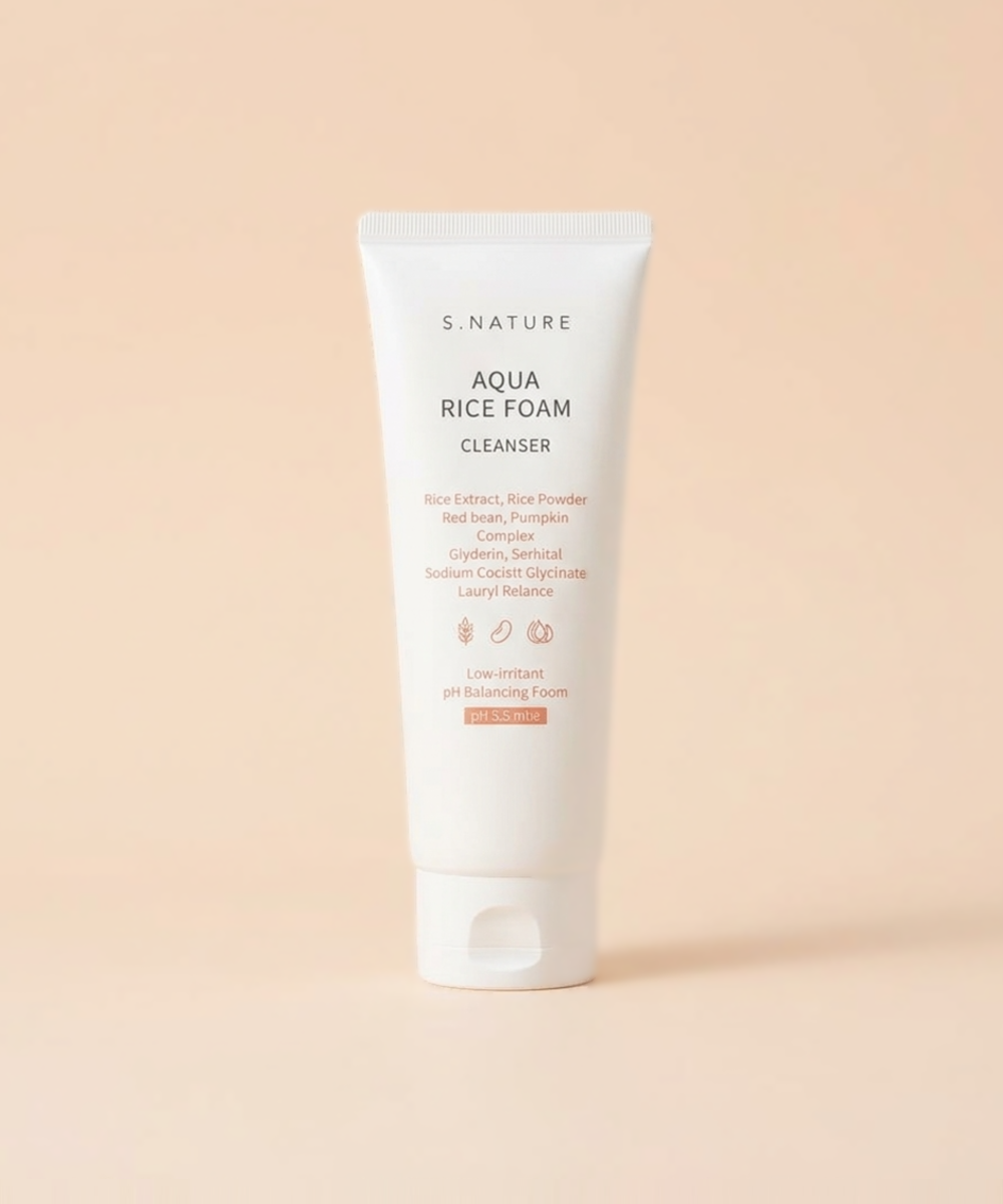 piyonna S.Nature Aqua Rice Mild Acidic Cleansing Foam 80ml Soins visage Démaquillage Mousse nettoyante