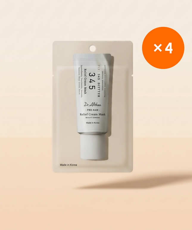 piyonna Dr.Althea 345 Relief Cream Mask 4ea Masque Masque visage