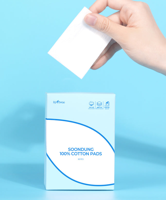 piyonna Isntree Soondoongi 100% Cotton Pads 60pcs Maquillage Access. beauté Coton