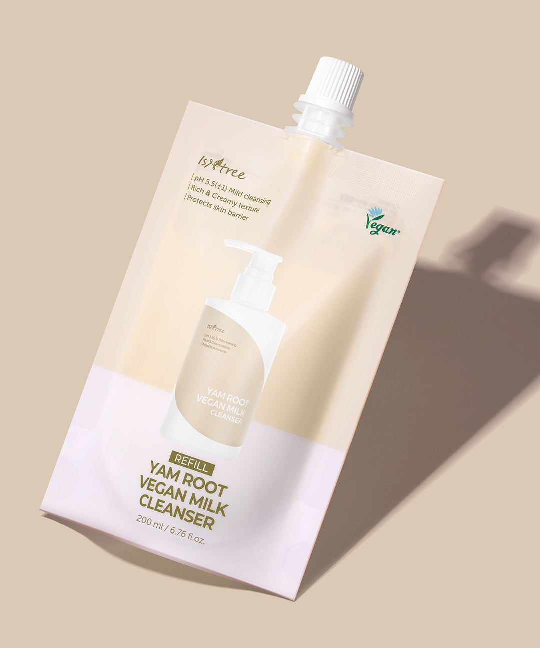 piyonna Isntree Yam Vegan Milk Cleanser Refill 200ml Face Care Cleanser Cleansing Lotion