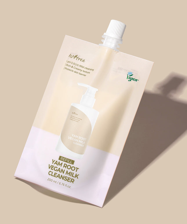 piyonna Isntree Yam Vegan Milk Cleanser Refill 200ml Soins visage Démaquillage Lait nettoyant