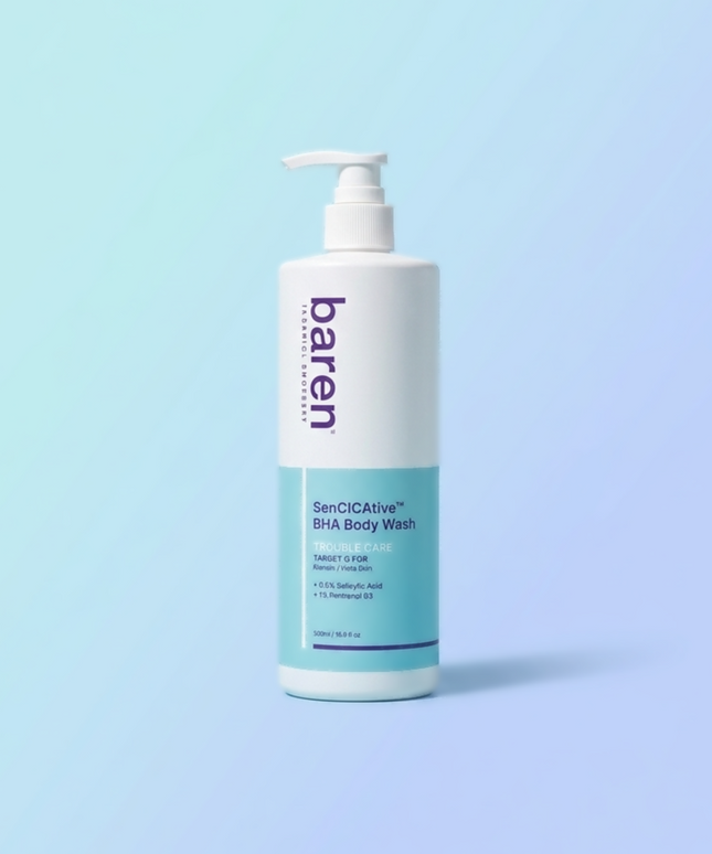 piyonna BAREN SenCICAtive BHA Body Wash 500g Cheveux & Soins corps Soin du corps Gel douche