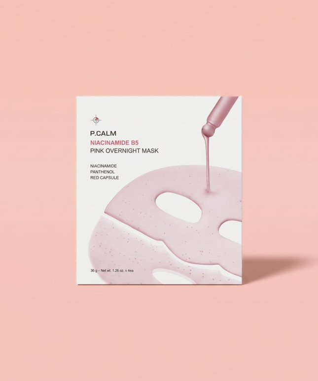 piyonna P.CALM Niacinamide B5 Pink OVERNIGHT MASK 1 BOX Face Mask Sleeping Pack