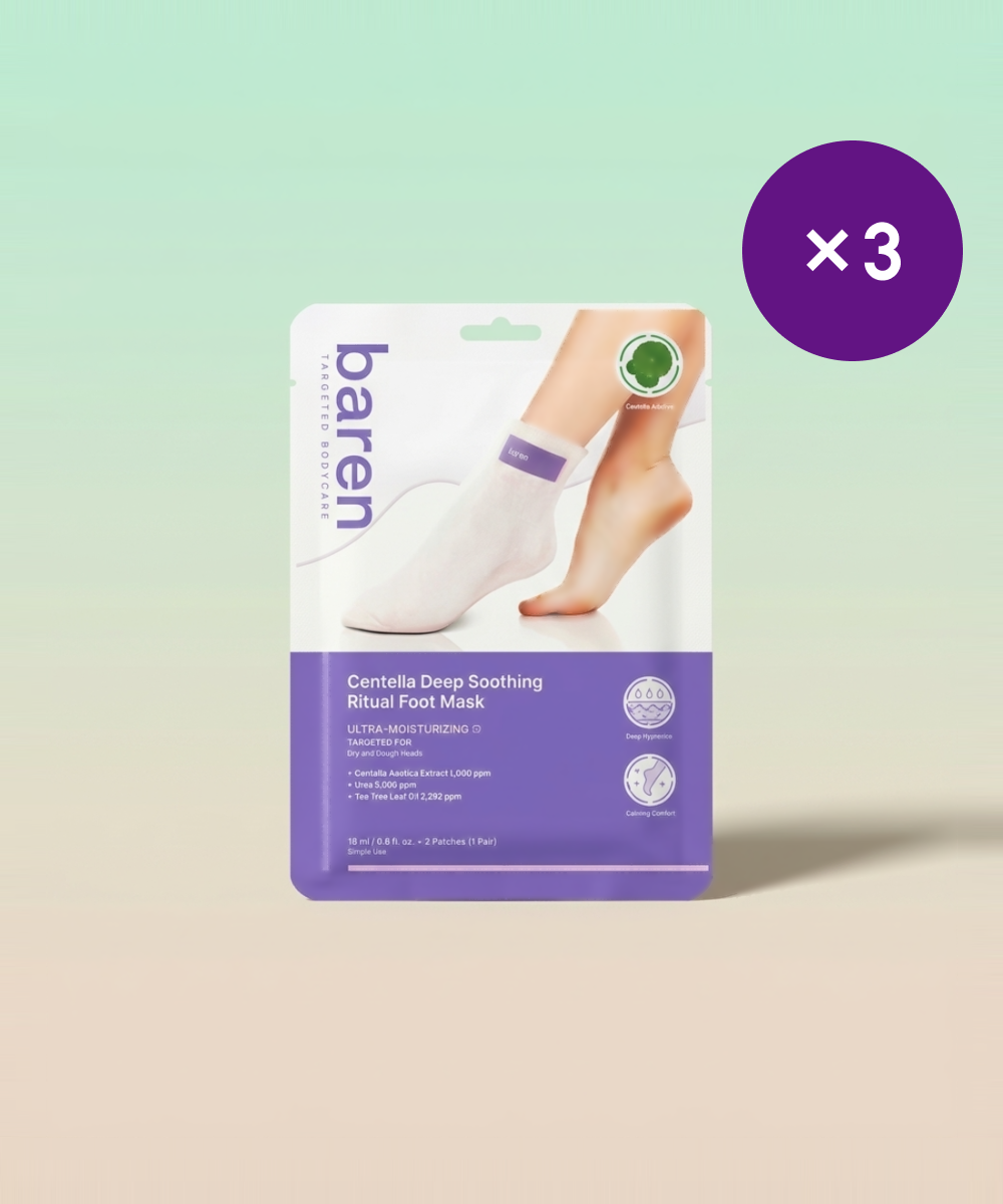 piyonna BAREN Centella Deep Soothing Ritual Foot Mask (3pairs) Cheveux & Soins corps Soin du corps Soin des pieds