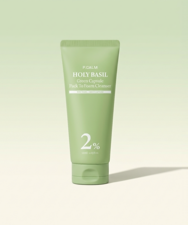 piyonna P.CALM HOLY BASIL GREEN CAPSULE PACK TO FOAM CLEANSER Face Care Cleanser Cleansing Foam