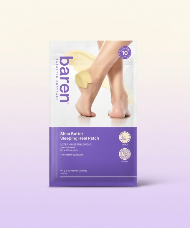 piyonna BAREN Shea Butter Sleeping Heel Patch (10P) Cheveux & Soins corps Soin du corps Soin des pieds