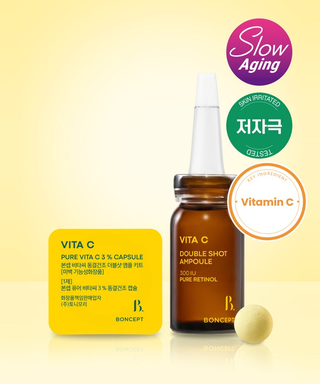 piyonna BONCEPT Vita C Freeze-Dried Double Shot Ampoule Kit Soins visage Sérum