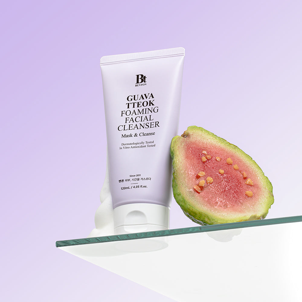 piyonna Benton Guava Tteokfoam Cleanser 120ml Soins visage Démaquillage Mousse nettoyante