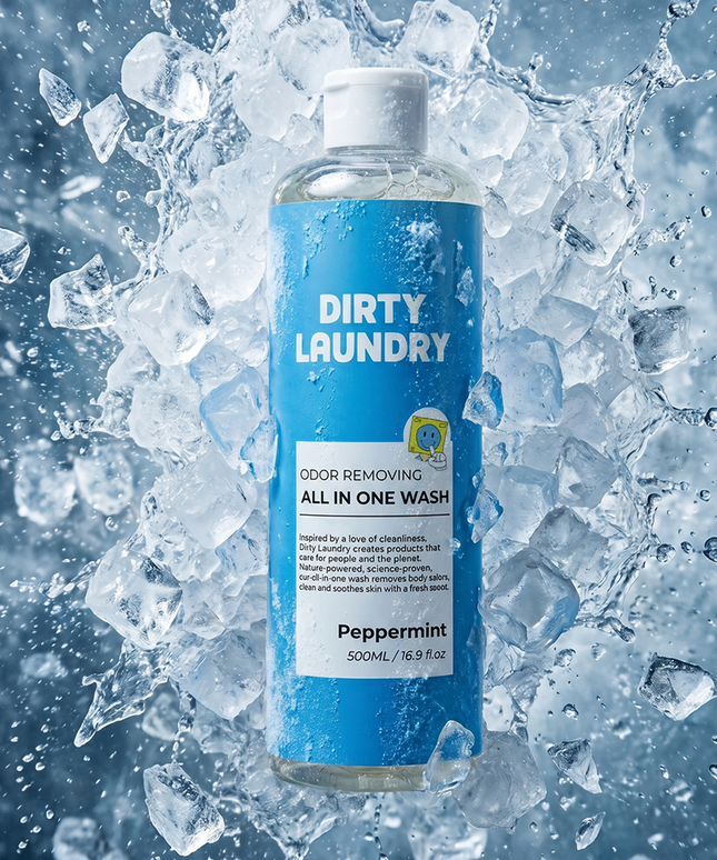 piyonna Dirty Laundry Gel Lavant Tout-en-Un Menthe Poivrée Cheveux & Soins corps Soin du corps Gel douche